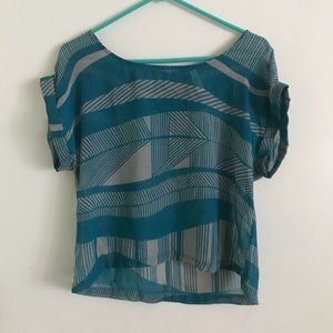 Teal and Gray Xhileration Top